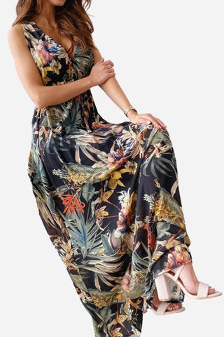 Casual Sleeveless Print Strap Dress