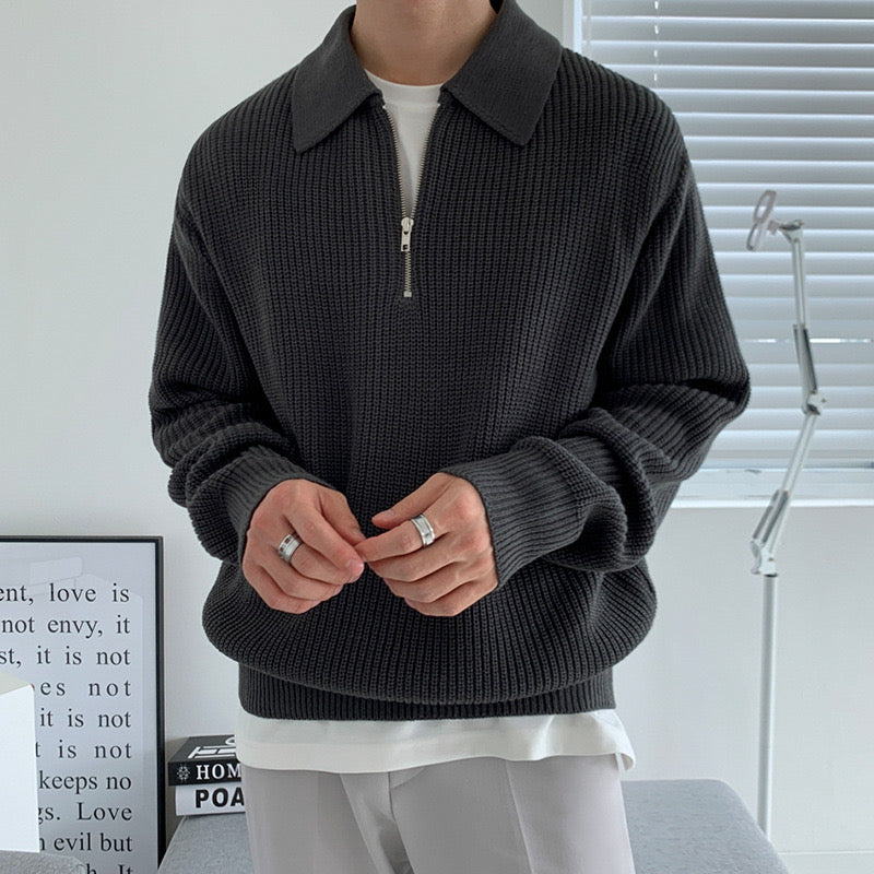 RASON Polo demi-zip