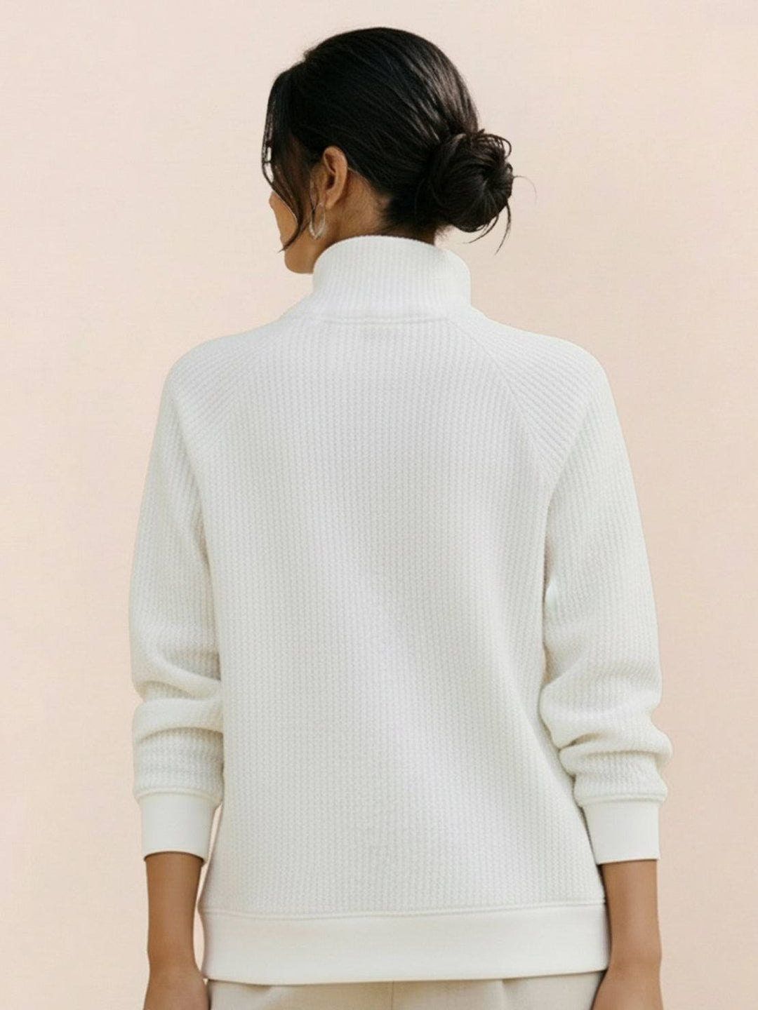 Half-Zip Waffle Pullover