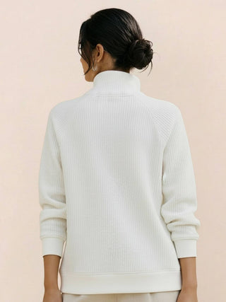 Half-Zip Waffle Pullover