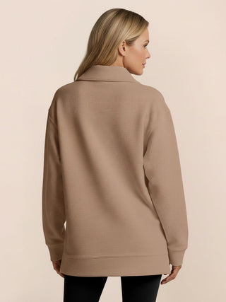 Half-Zip Waffle Pullover