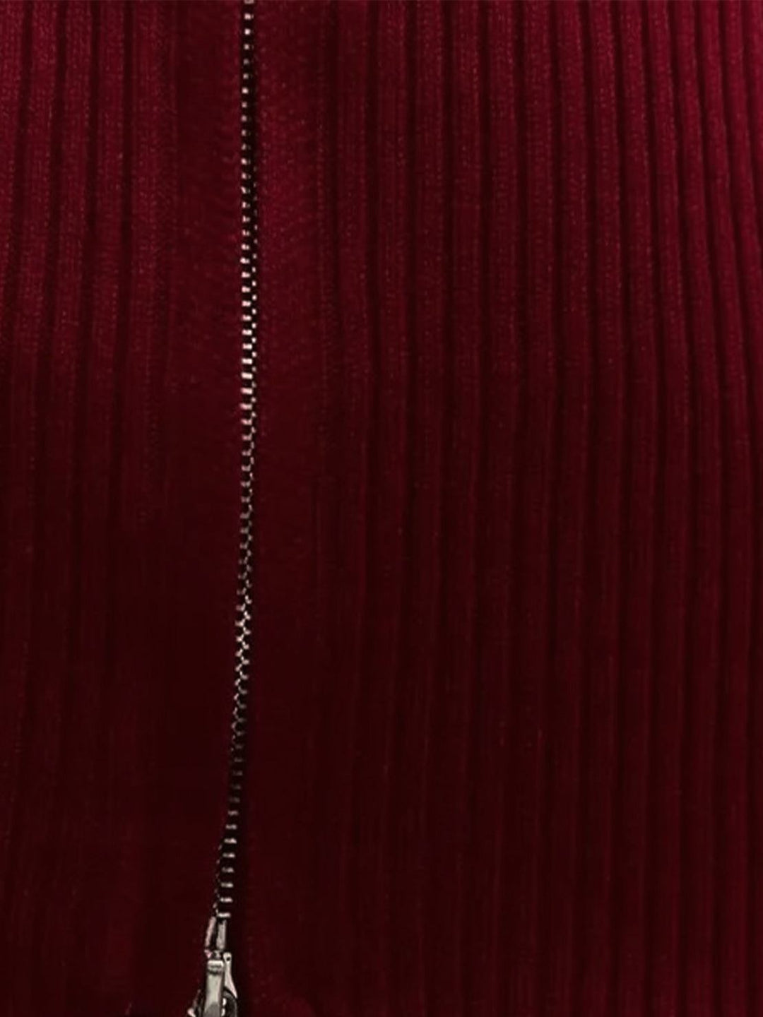 Zip-Up Knit Cardigan Jacket