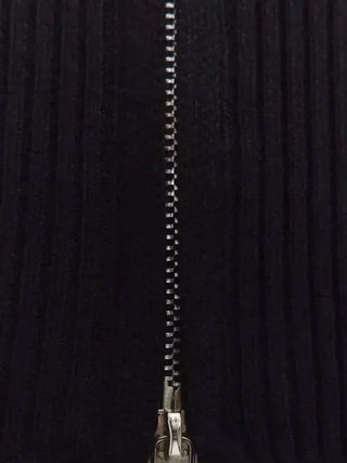 Zip-Up Knit Cardigan Jacket