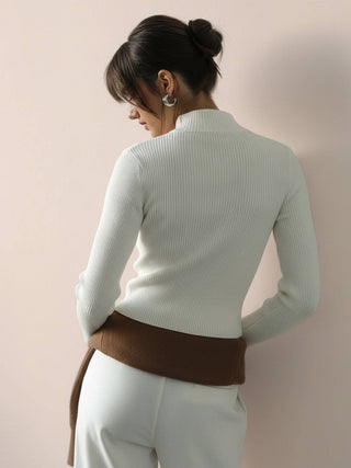 Zip-Up Knit Cardigan Jacket