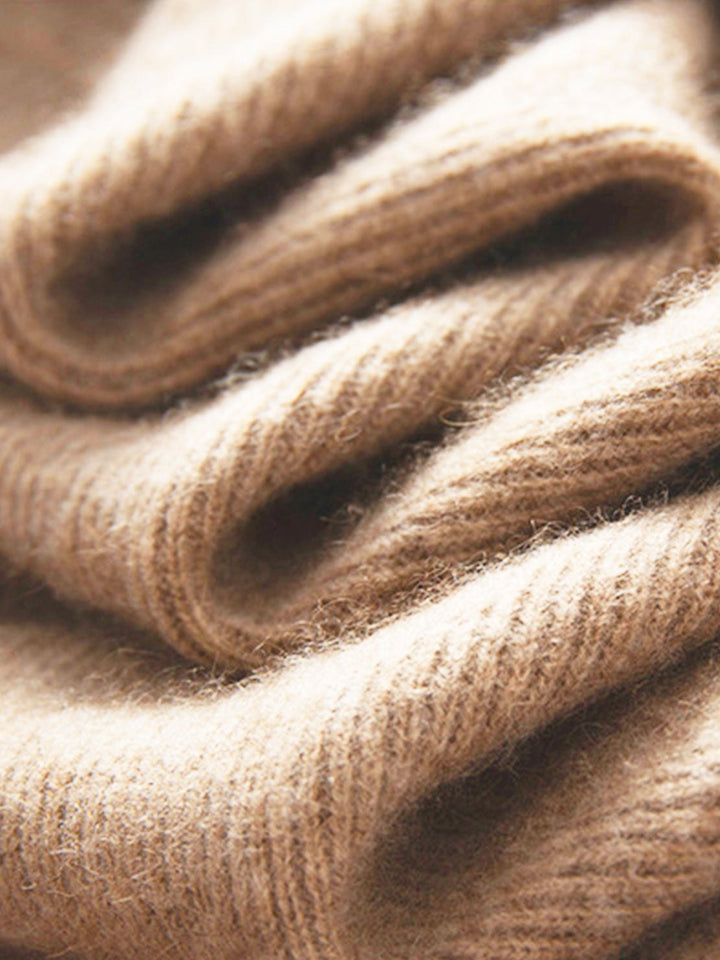 Wool-Cashmere Round Neck Pullover