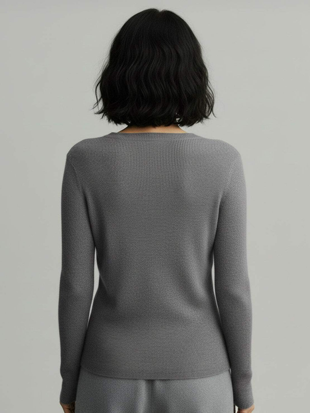Wool-Cashmere Round Neck Pullover