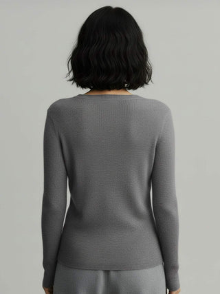 Wool-Cashmere Round Neck Pullover