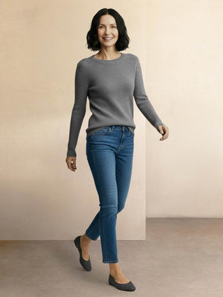Wool-Cashmere Round Neck Pullover