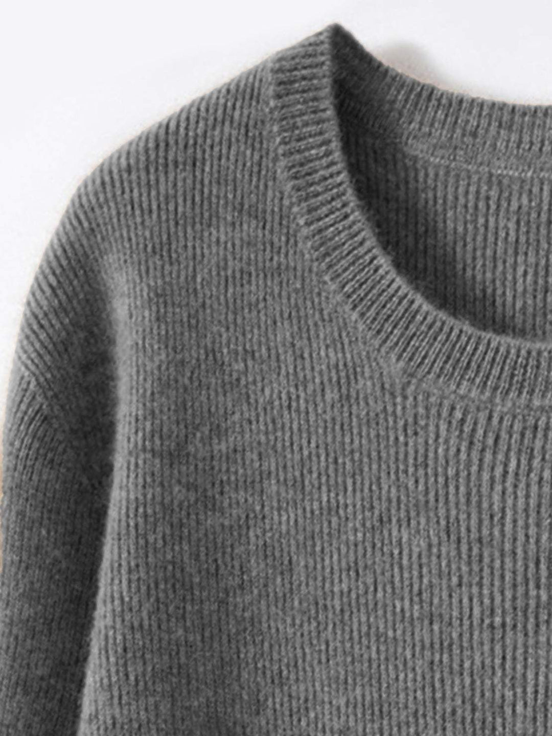 Wool-Cashmere Round Neck Pullover
