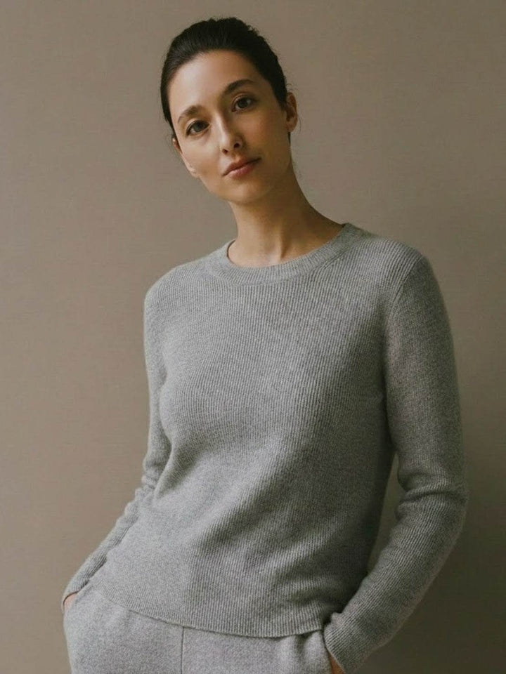 Wool-Cashmere Round Neck Pullover