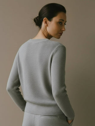 Wool-Cashmere Round Neck Pullover