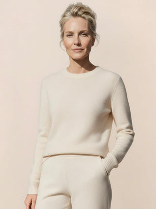Wool-Cashmere Round Neck Pullover