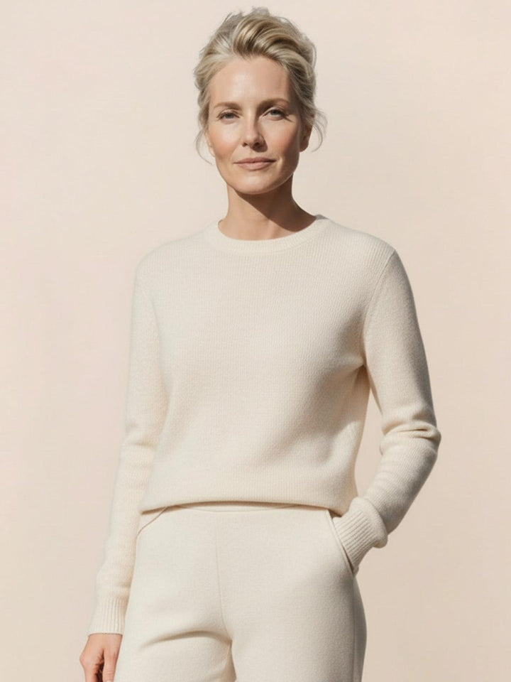 Wool-Cashmere Round Neck Pullover