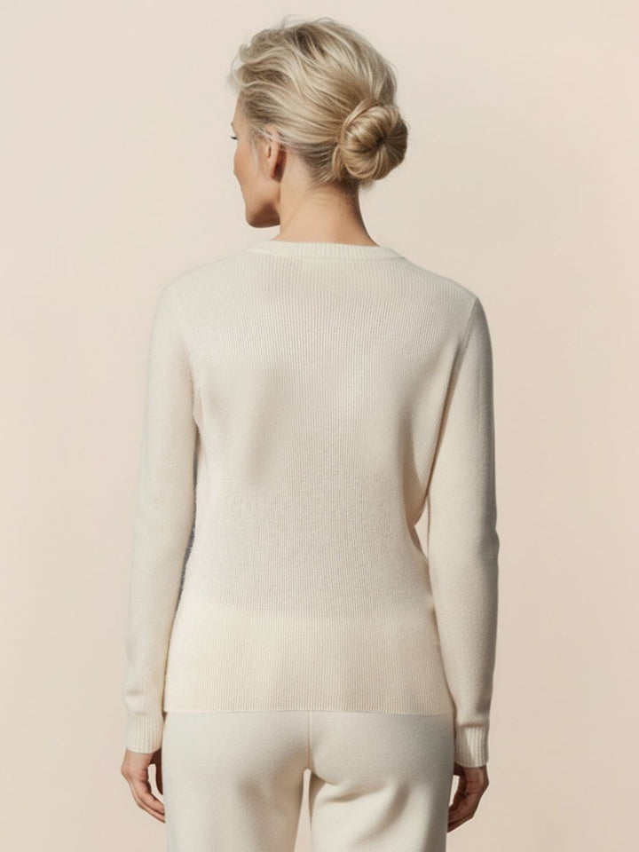 Wool-Cashmere Round Neck Pullover