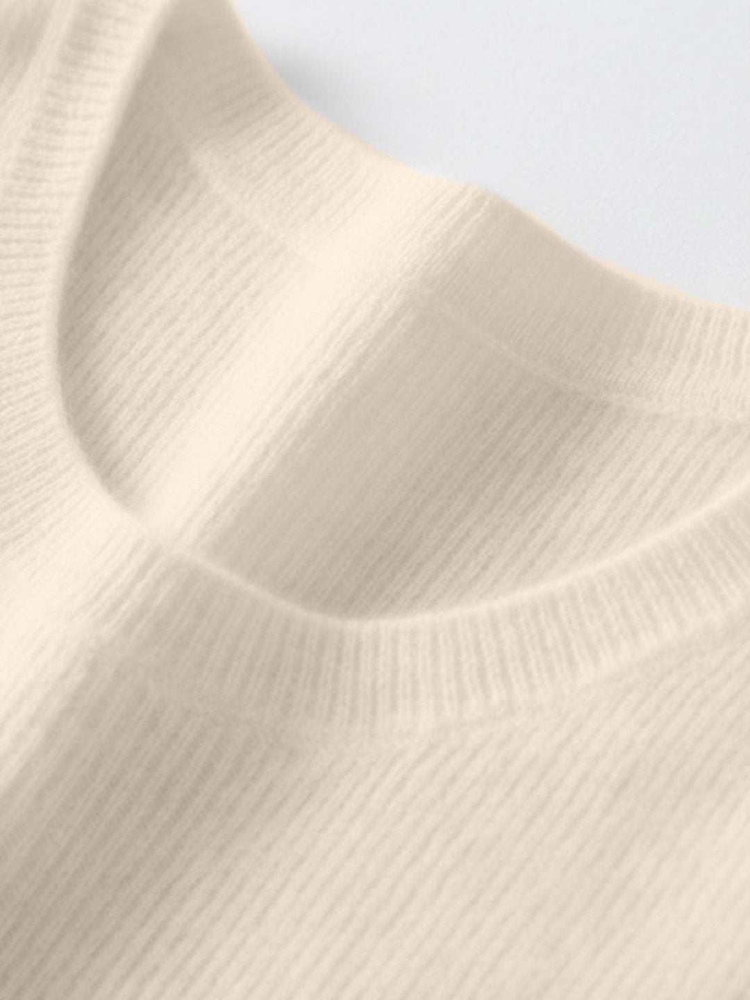 Wool-Cashmere Round Neck Pullover