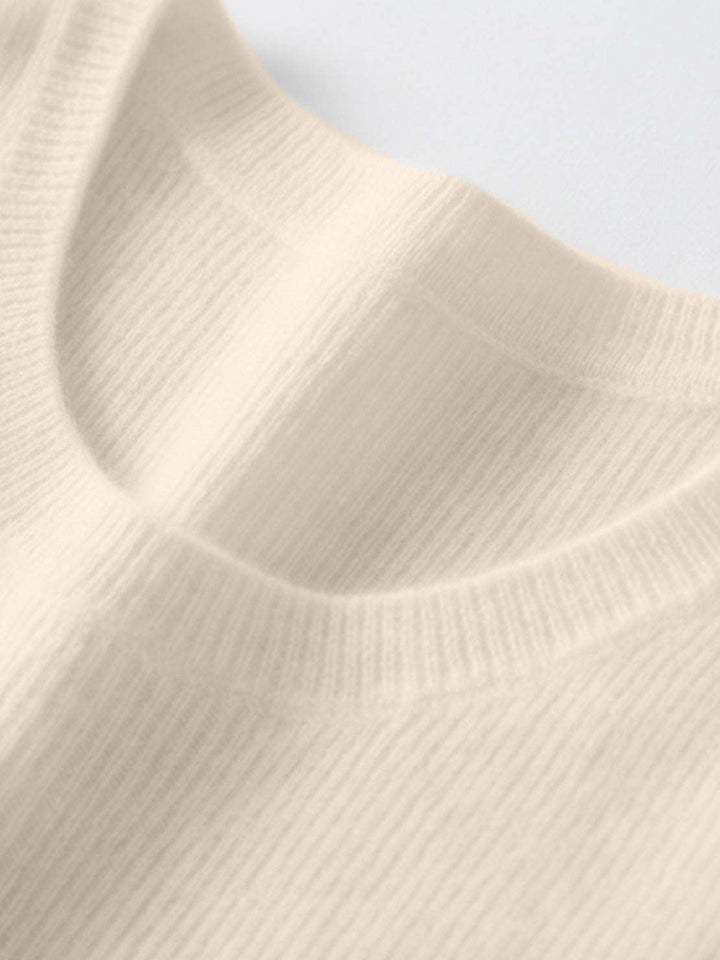 Wool-Cashmere Round Neck Pullover