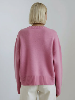 Oversized Crew Neck Knit Sweater