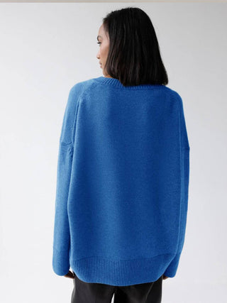 Oversized Crew Neck Knit Sweater