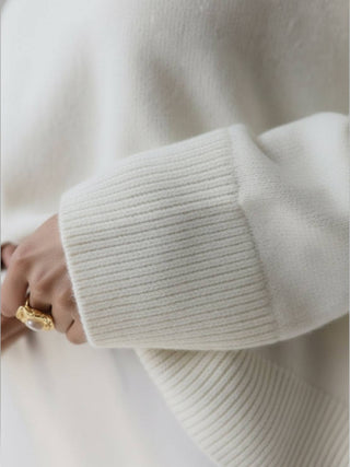 Oversized Crew Neck Knit Sweater