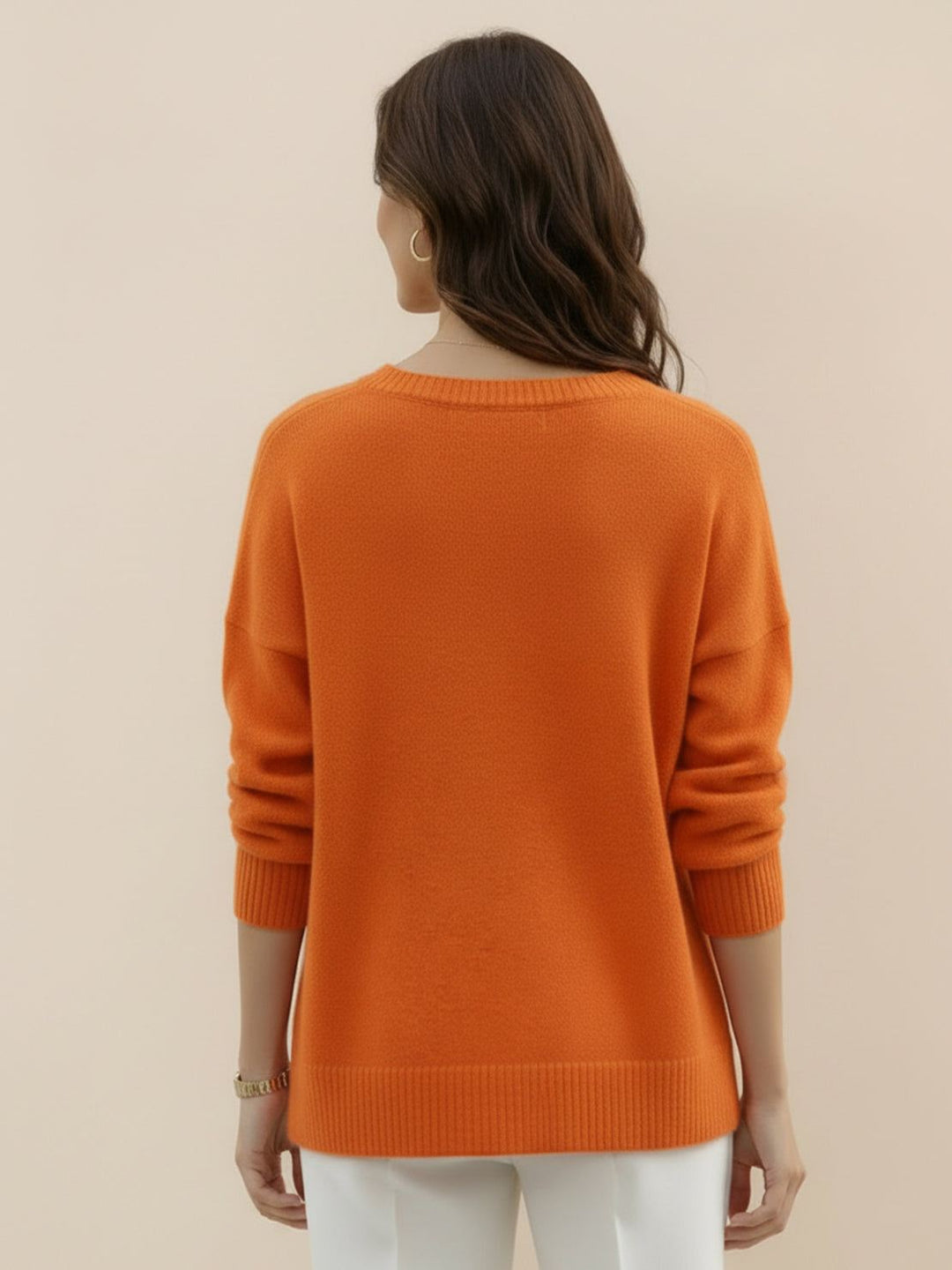 Oversized Crew Neck Knit Sweater