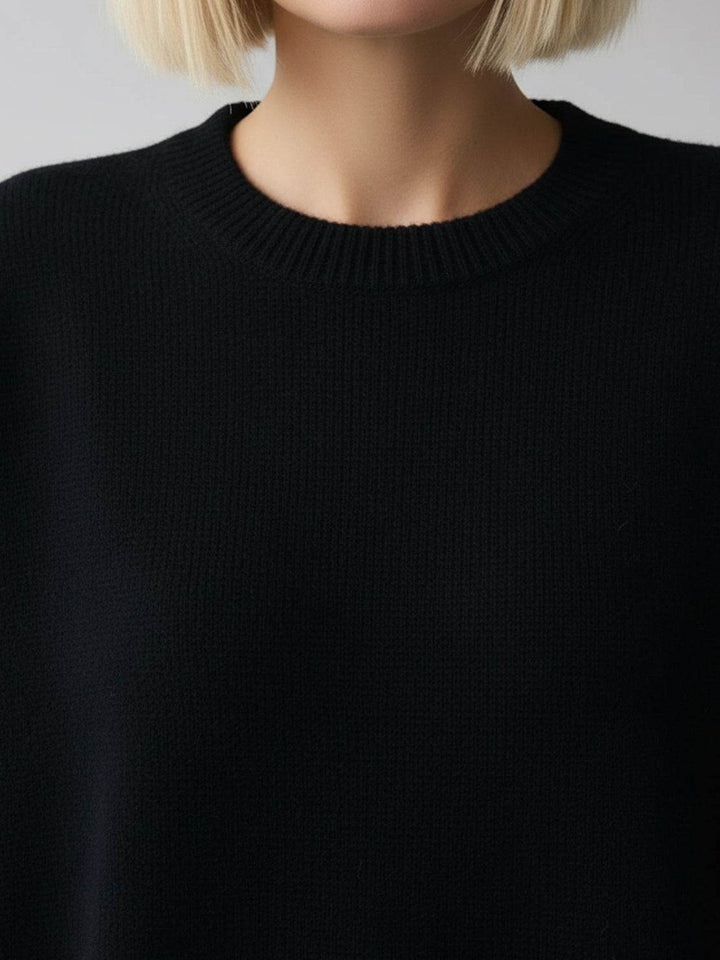 Oversized Crew Neck Knit Sweater