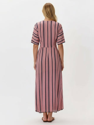 Knot-Waist Flowing Maxi Dress