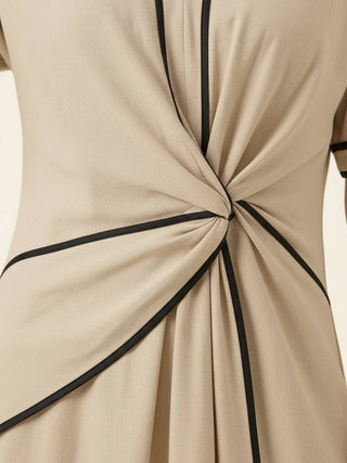 Knot-Waist Flowing Maxi Dress