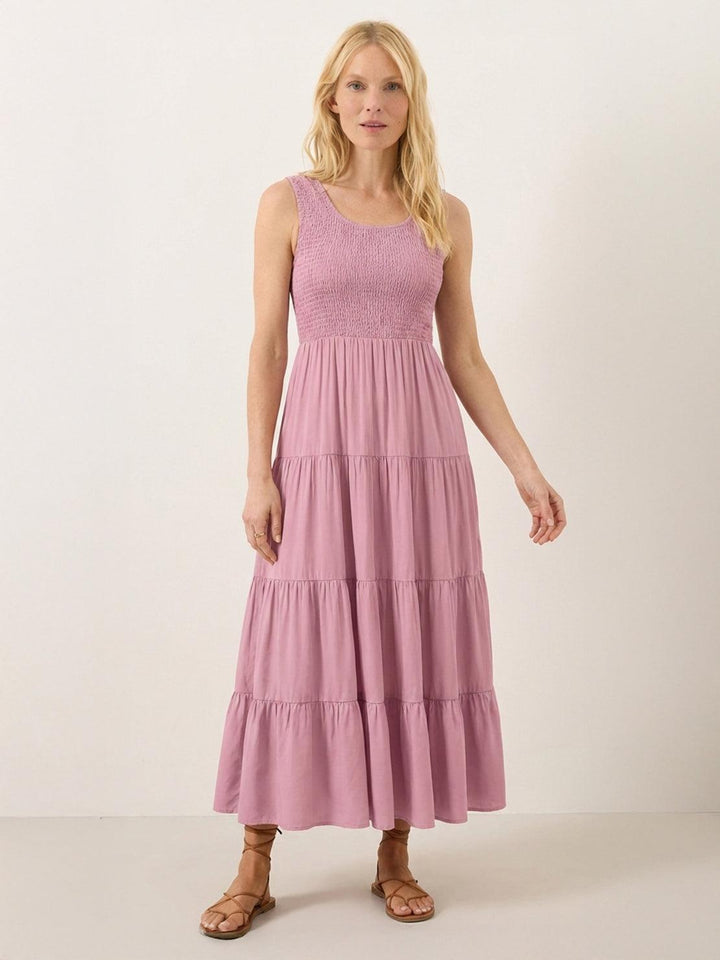 Smocked Sleeveless Maxi Dress