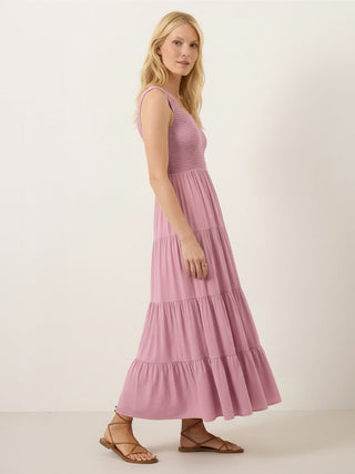 Smocked Sleeveless Maxi Dress