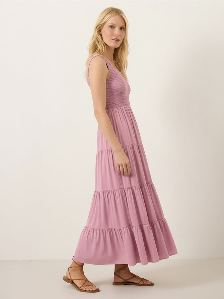 Smocked Sleeveless Maxi Dress