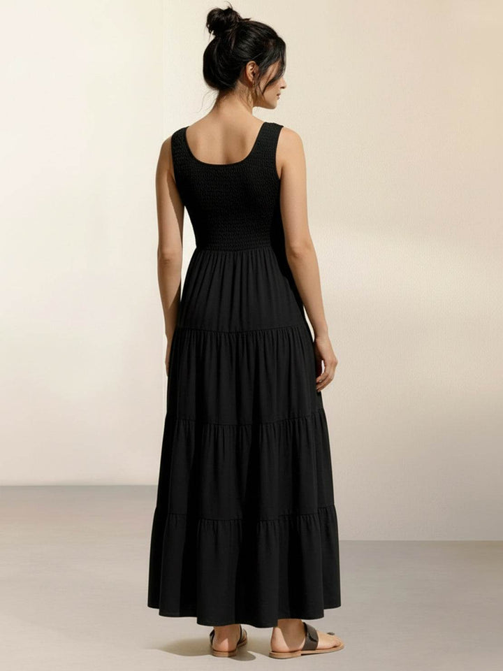 Smocked Sleeveless Maxi Dress