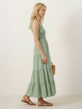 Smocked Sleeveless Maxi Dress