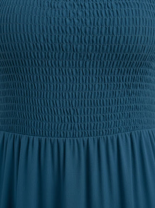 Smocked Sleeveless Maxi Dress