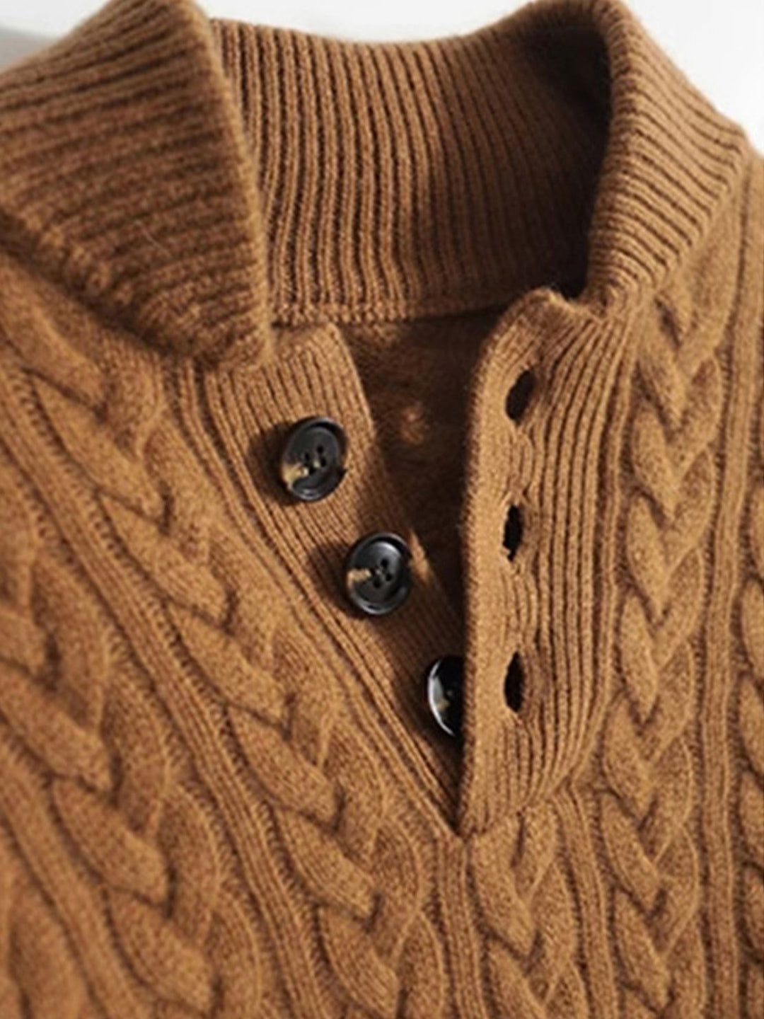 100% Wool Cable-Knit Sweater