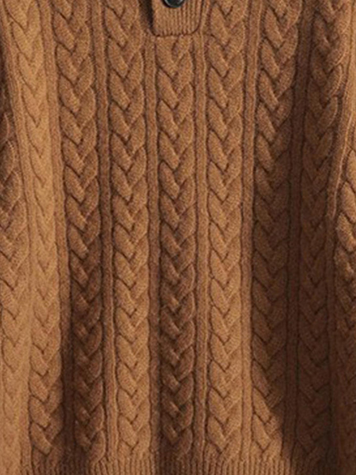 100% Wool Cable-Knit Sweater