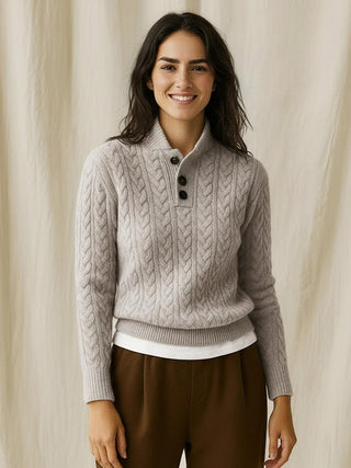 100% Wool Cable-Knit Sweater
