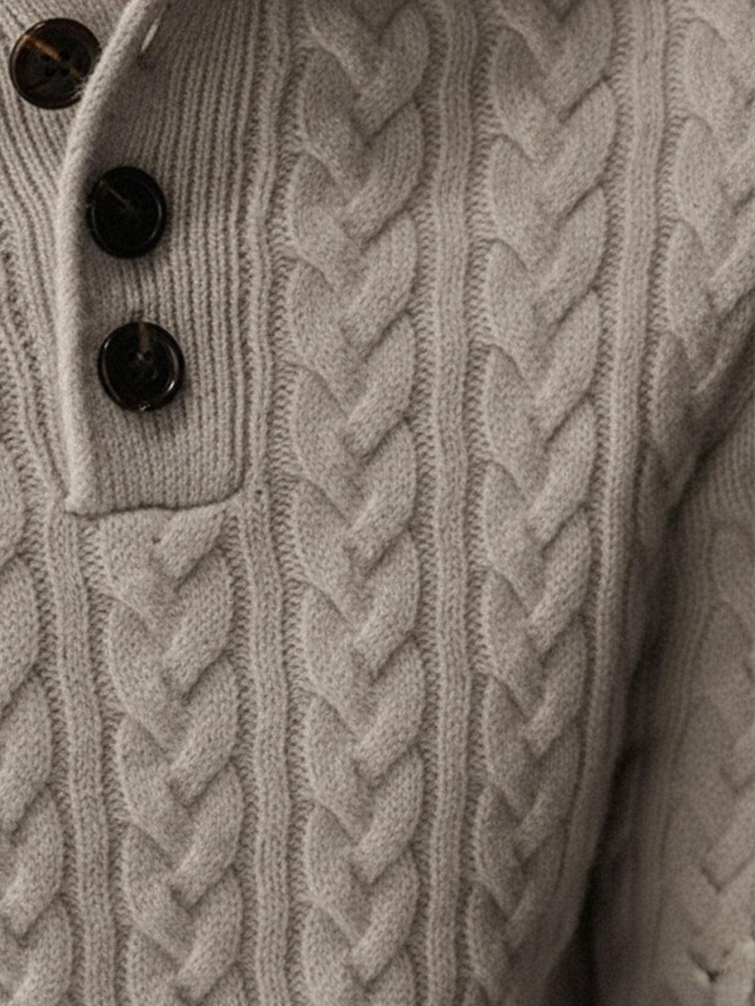 100% Wool Cable-Knit Sweater