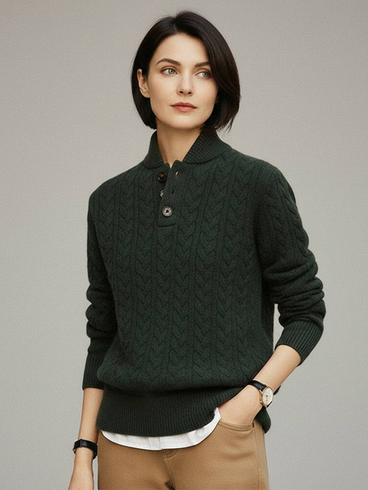 100% Wool Cable-Knit Sweater
