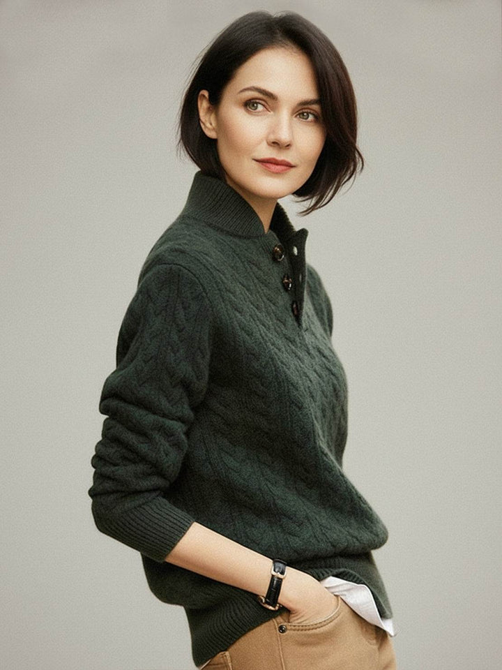 100% Wool Cable-Knit Sweater