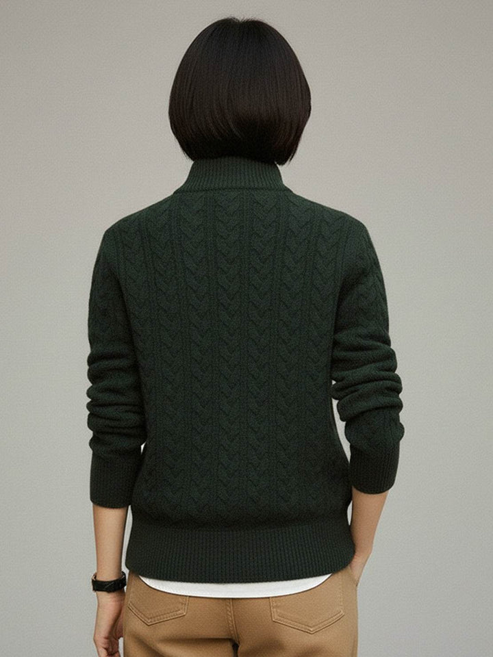 100% Wool Cable-Knit Sweater