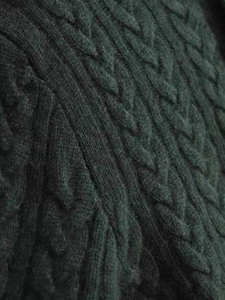 100% Wool Cable-Knit Sweater