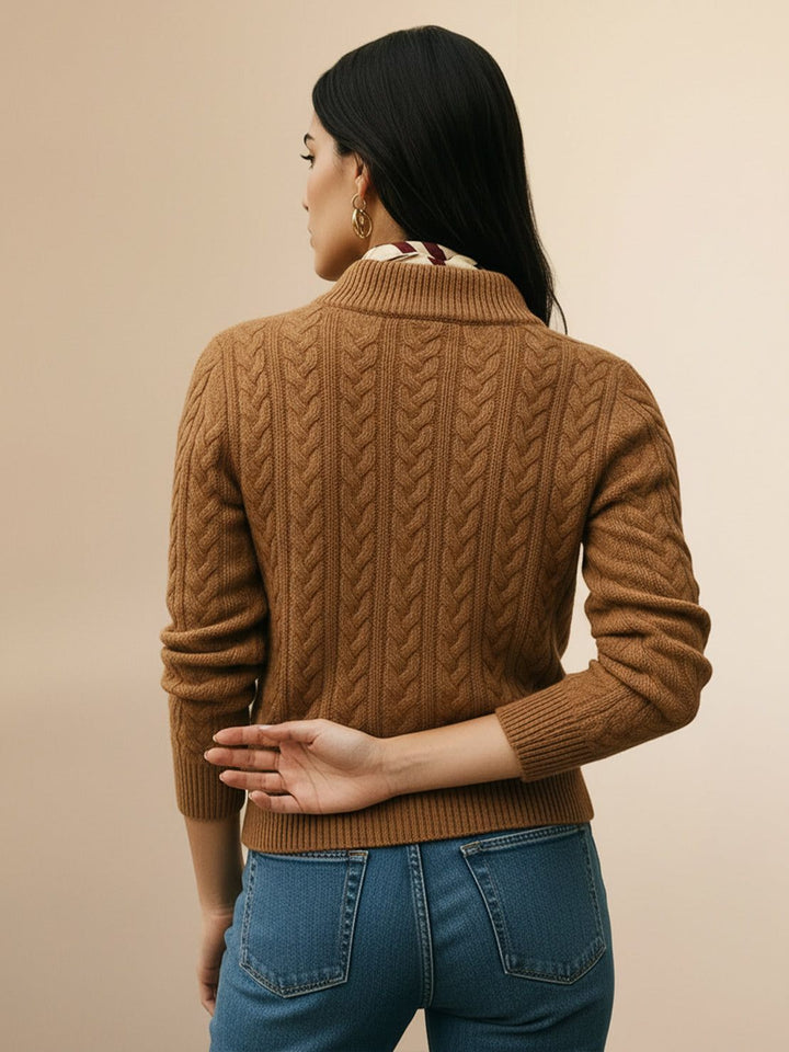 100% Wool Cable-Knit Sweater