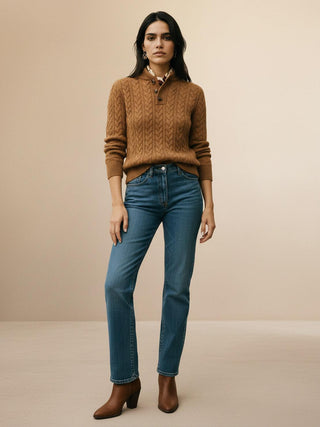 100% Wool Cable-Knit Sweater