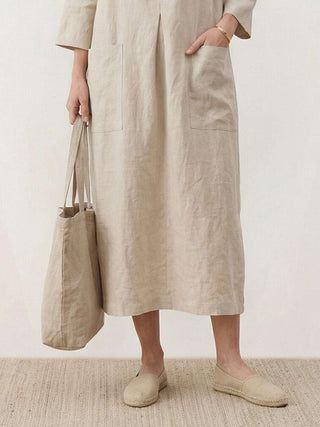 100% Cotton Pocket Maxi Dress