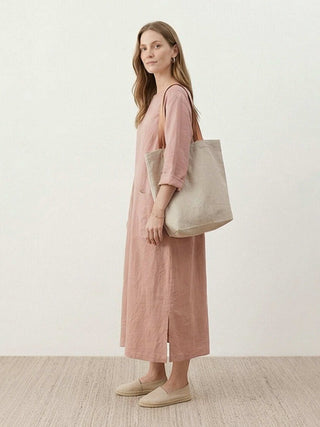 100% Cotton Pocket Maxi Dress
