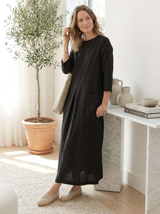100% Cotton Pocket Maxi Dress