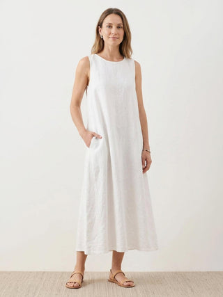 100% Cotton Linen Sleeveless Maxi Dress