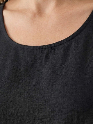 100% Cotton Linen Sleeveless Maxi Dress
