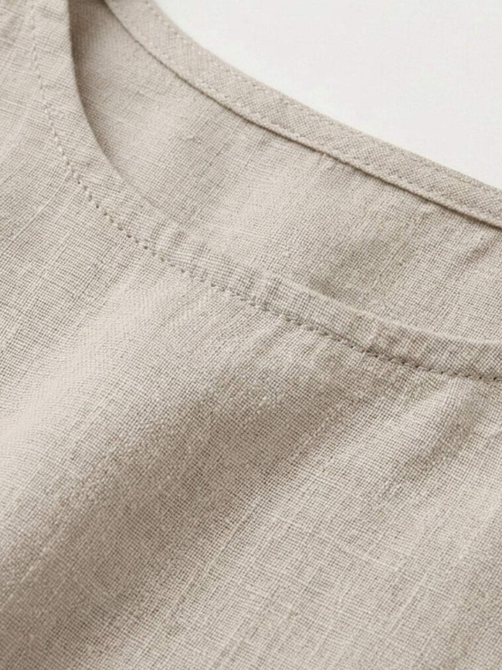 100% Cotton Linen Sleeveless Maxi Dress