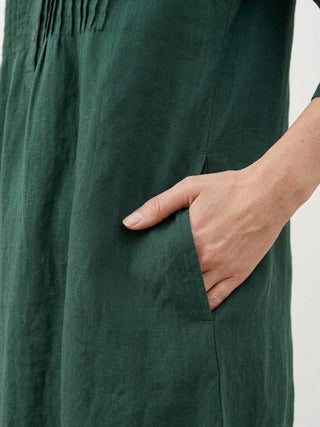 100% Cotton Linen Pintuck Dress